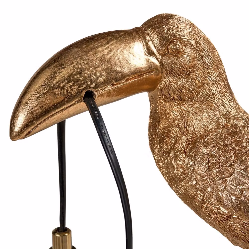 Wyld and Coco Toucan Table Lamp in Gold Polyresin – 3