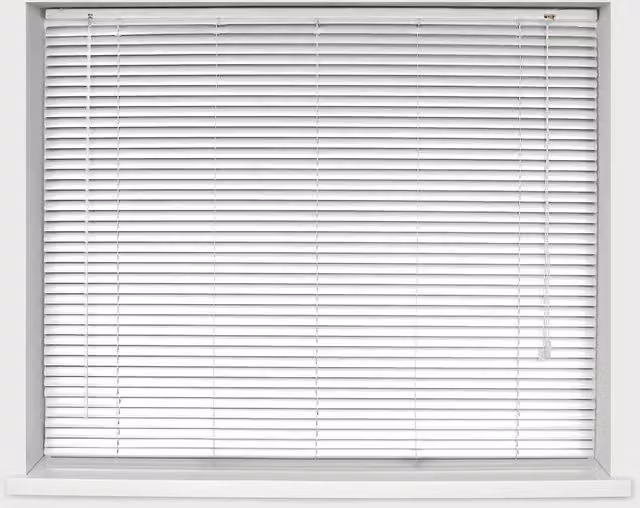 Caecus 25mm Aluminium Venetian Blind, White, W: 165 cm, H: 150 cm