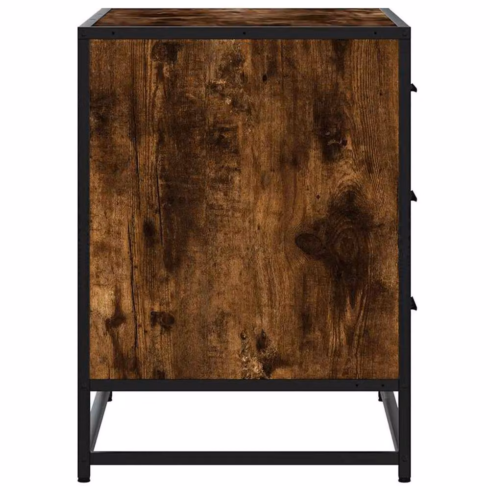 Berkfield Home Elegant Drawer Cabinet in Smoked Oak Brown, W/D/H: 70 x 41 x 56 cm – 4