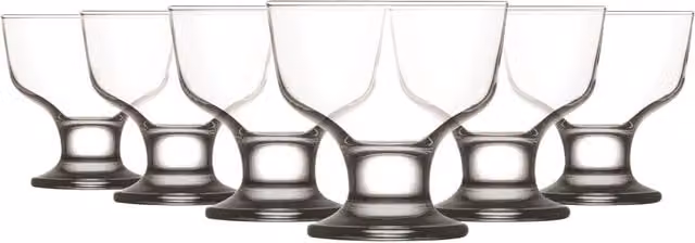 LAV Destina Glass Ice Cream Bowls, 285ml, Pack of 6, Clear – 1