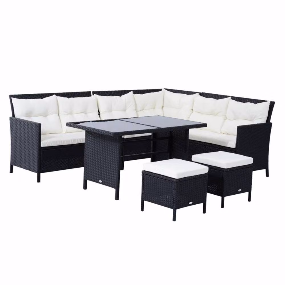 STILVORA 8-Seater Modern Sofa with Black Metal Frame – 2