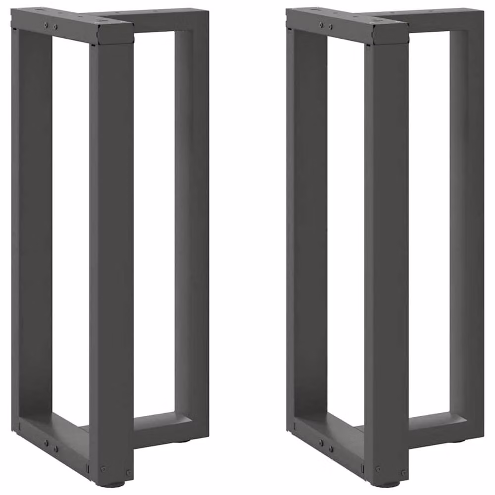 Berkfield Home Modern T-Shaped Bar Table Legs, 2 Pieces, Anthracite Grey, W: 40 cm, D: 35 cm, H: 90-91 cm – 2