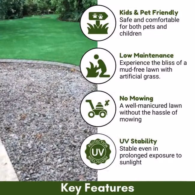 Artificial Grass GB 40mm Artificial Grass in Green, W: 400 cm, L: 900 cm – 2