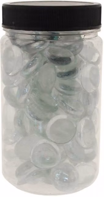 KDMD Transparent Glass Nuggets in a Jar, 3000 g – 1