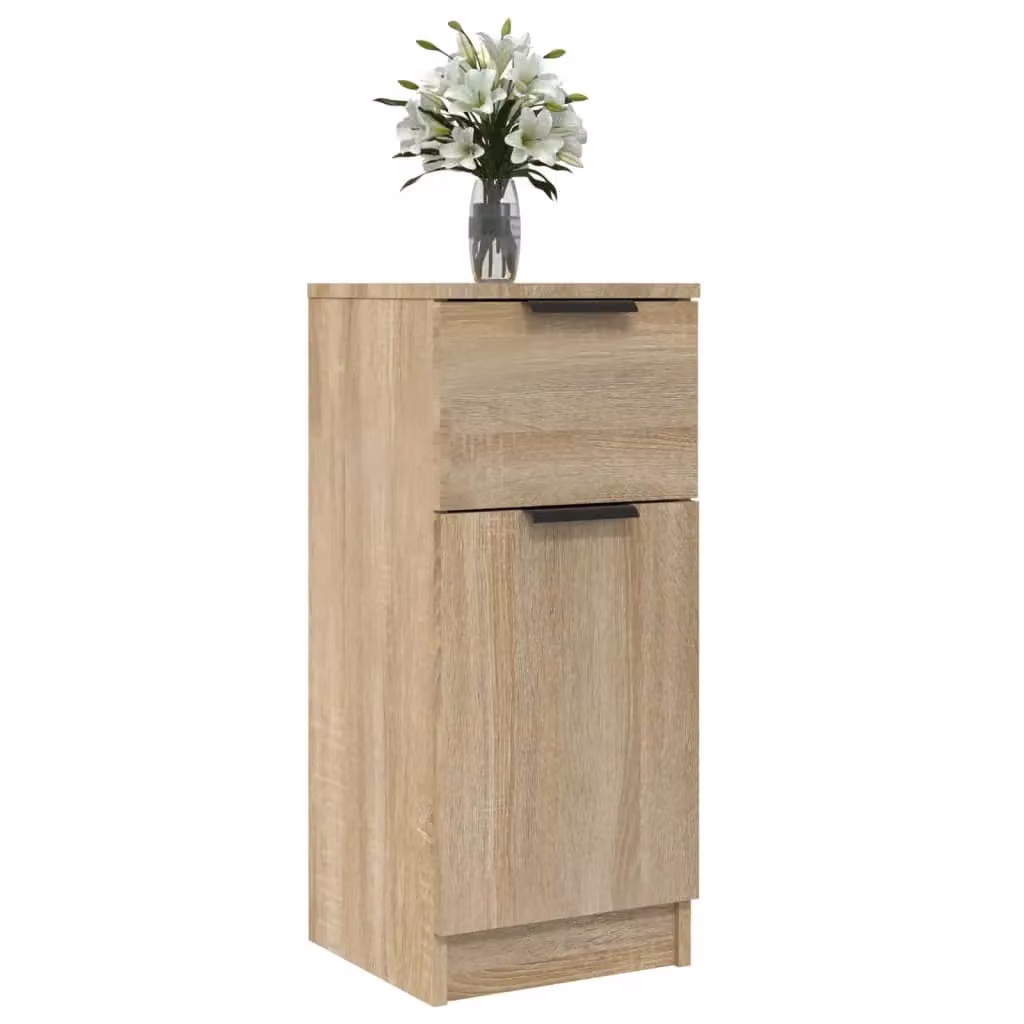 Berkfield Home Set of 2 Sonoma Oak Sideboards in Brown, W/D/H: 30 x 30 x 70 cm – 2