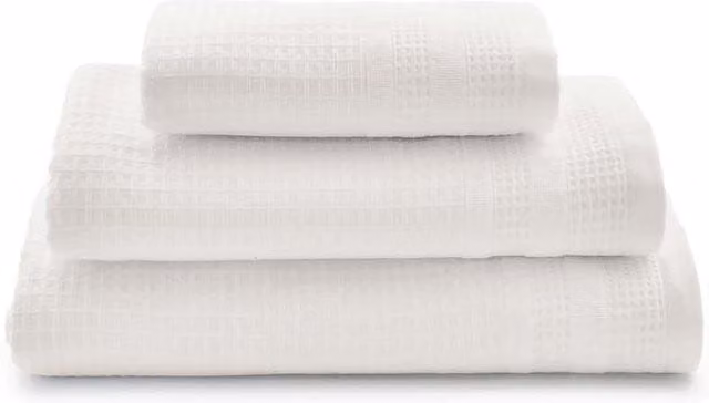 Murmur Spa Collection Waffle Pique Cotton Towels in White