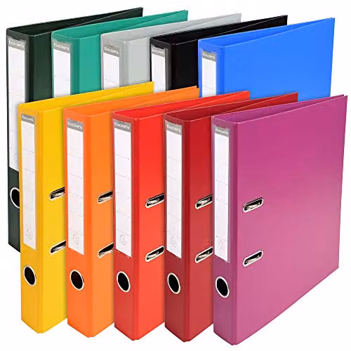 Exacompta Prem'Touch PVC Lever Arch File for A4 Documents, 2 Rings, 50mm Spine, Fuchsia Pink, FSC-Certified – 4