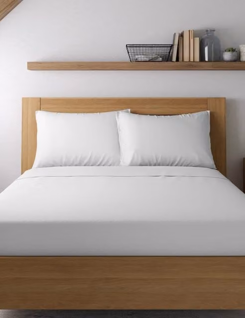 M&S Egyptian Cotton Sateen 400 Thread Count Pillowcase in White
