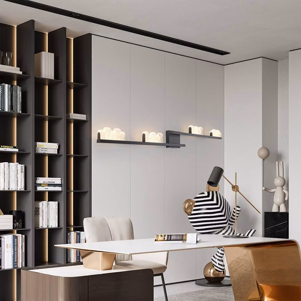 NIVOR 4 Light LED Modern Matte Black Flush Mounted Sconce Wall Lamp – 3