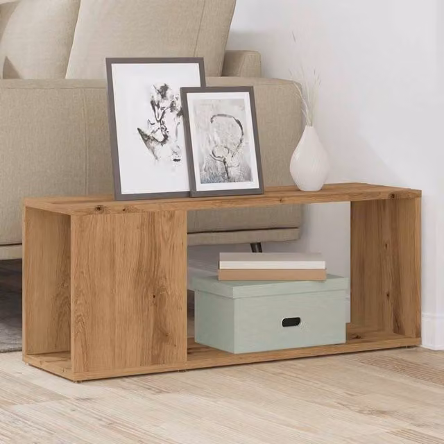 Berkfield Home Artisan Oak TV Cabinet in Brown, W/D/H: 80 x 24 x 32 cm – 1