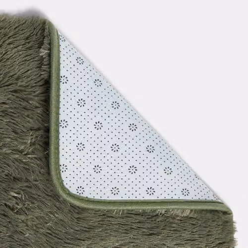OHS Soft Fluffy Modern Runner Rug in Green, W/D/H: 60 x 150 x 1 cm – 3