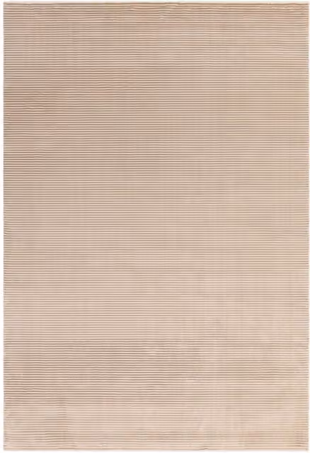 The Rug Shop UK Beige Modern Striped Easy Care Area Rug W: 200 cm, D: 290 cm