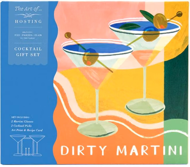 Portico Designs Ltd Art of Hosting Martini Cocktail Gift Set in Gold and Multicolour – 3