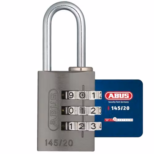 ABUS Aluminium Combination Padlock in Titanium and White – 1