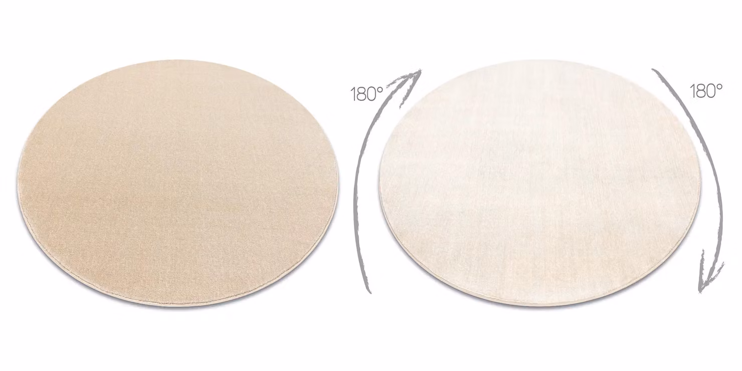 RugsX Round Seduction Rug in Yellow, Diameter: 150 cm