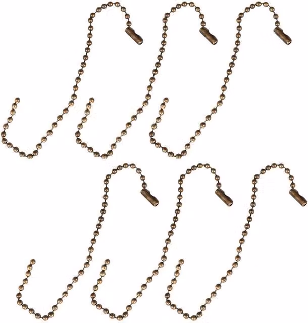 Neel Blue Bronze Metal Ball Bead Tag Chain, 100 Pieces, Length: 15 cm – 1