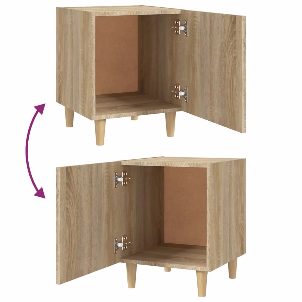 Berkfield Home Bedside Cabinet in Sonoma Oak Brown Engineered Wood – 3