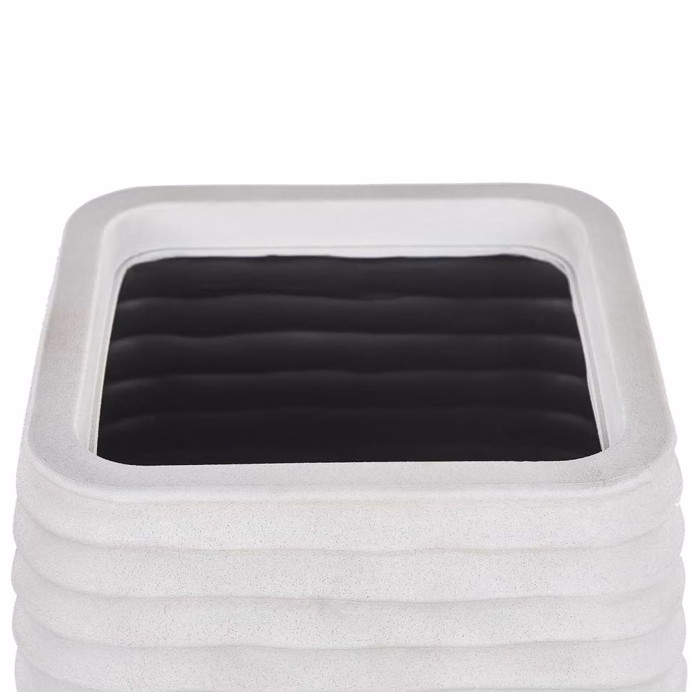 Wyld and Coco White Plastic Planter, W: 50 cm, D: 49 cm, H: 49 cm – 3