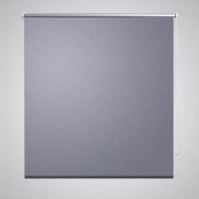 Berkfield Home Thermal Insulating Blackout Roller Blind, Grey, W: 80 cm, H: 175 cm
