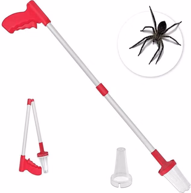 Nordara Foldable Spider Catcher Bug and Insect Remover Tool, Red, Length: 82.5 cm – 1