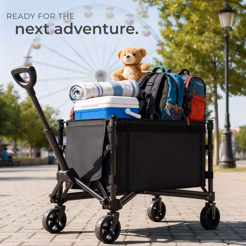 tectake Smartrider Folding Trolley in Black – 10