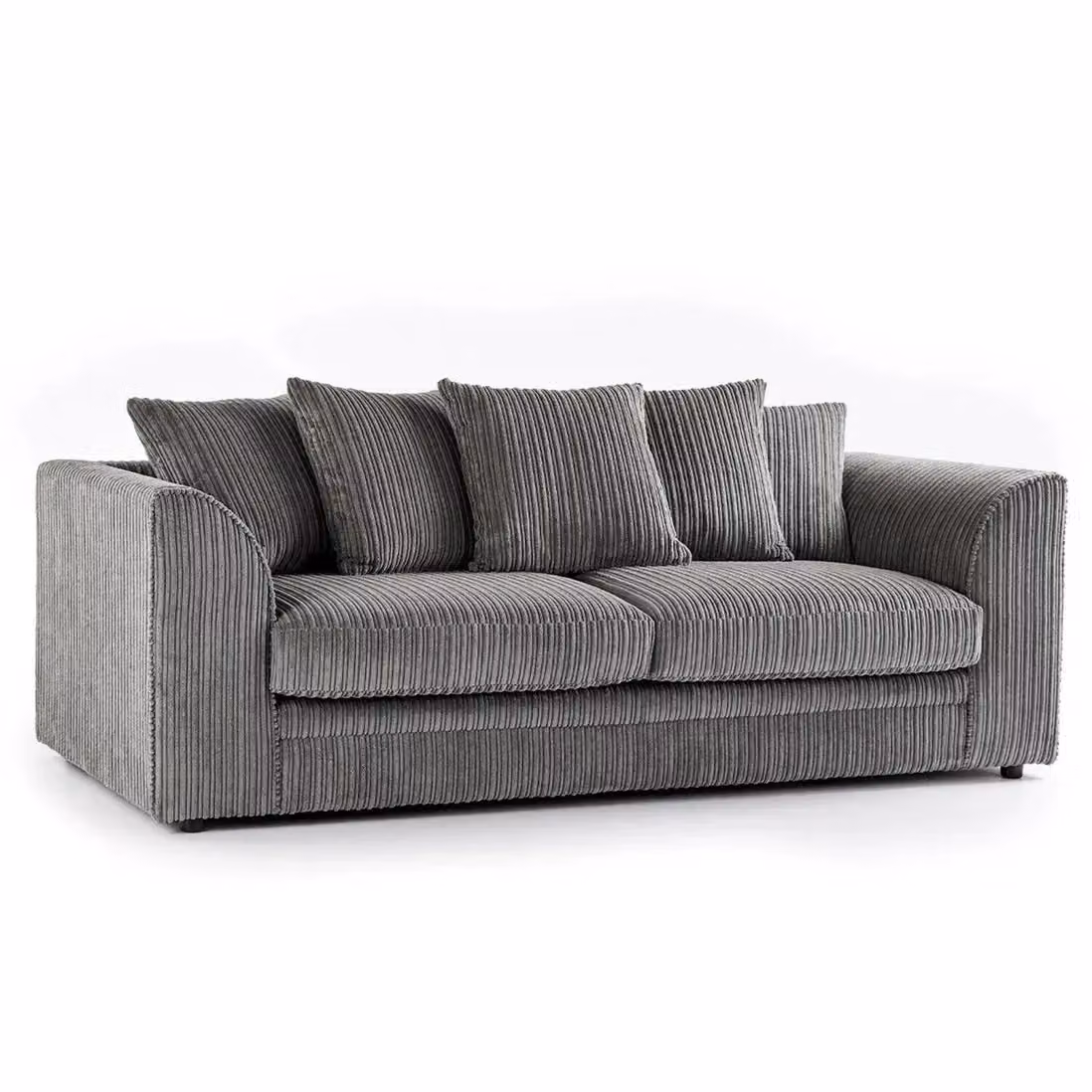 Sofa Scene Ltd Chicago Jumbo Cord 3+2 Sofa Set Suite in Grey – 2