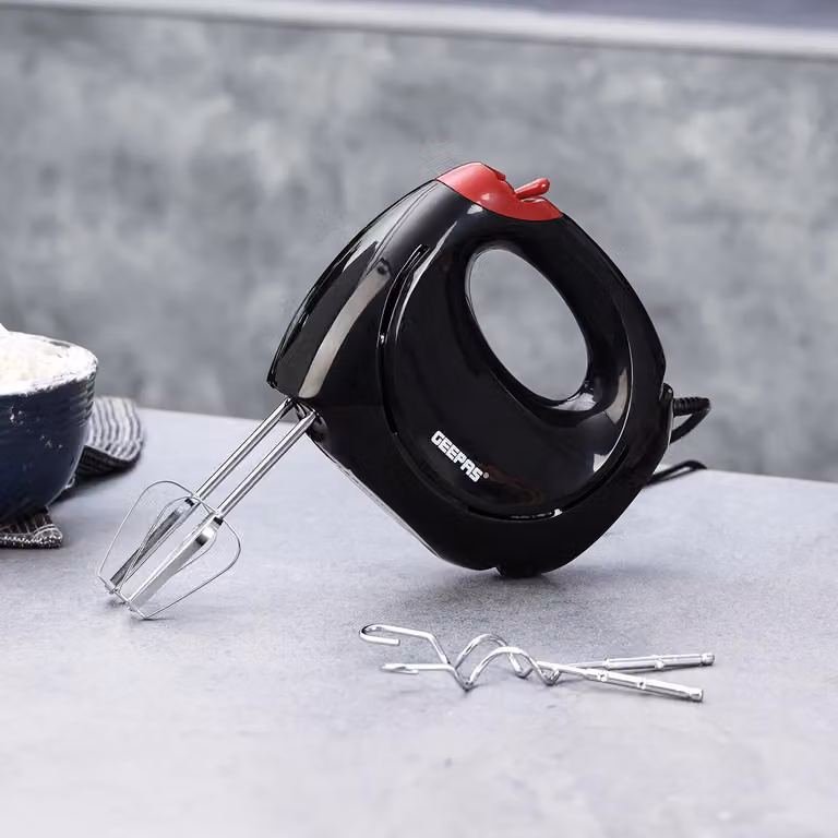 Geepas Hand Mixer and Hand Blender Set in Black