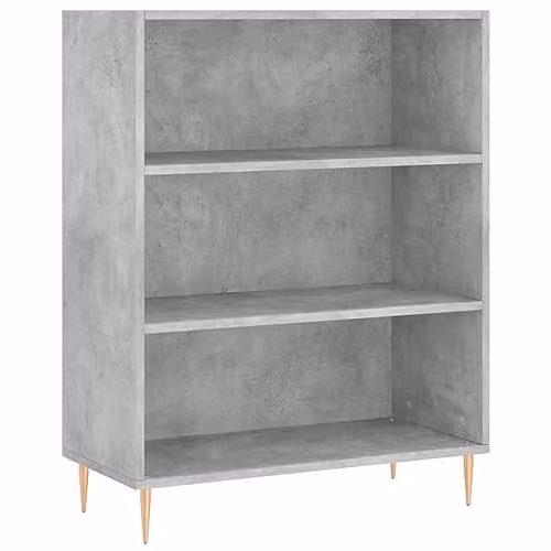 vidaXL Modern Bookcase in Concrete Grey, W/D/H: 69.5 x 32.5 x 90 cm – 1