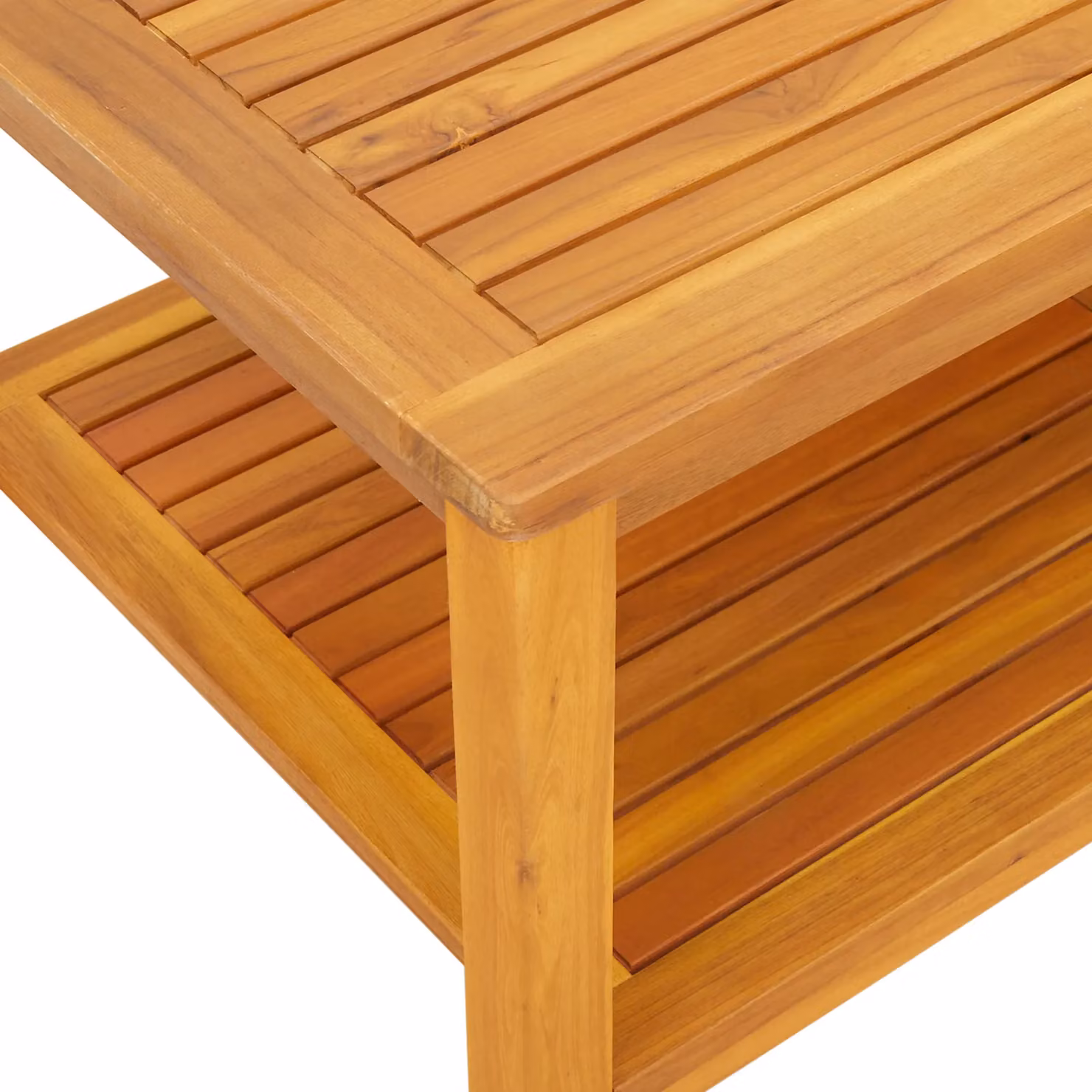 Berkfield Home Modern Rectangular Coffee Table in Brown Solid Acacia Wood, W/D/H: 110 x 55 x 45 cm – 4