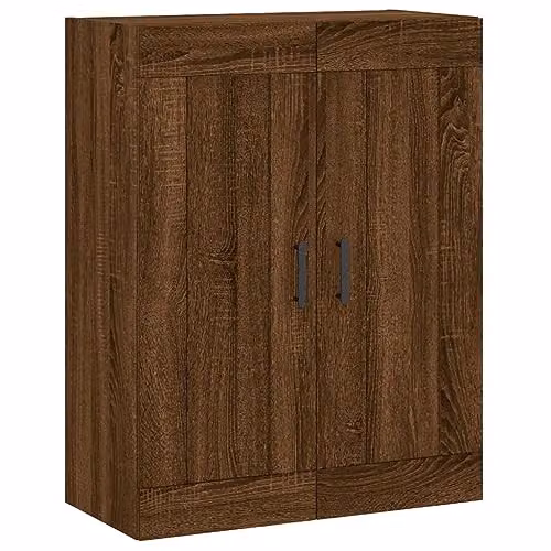 vidaXL Wall Mounted Cabinet in Brown and Black, W/D/H: 69.5 x 34.0 x 90.0 cm – 1