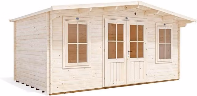 Dunster House Brown Rustic Pent Log Cabin with Double Glazed Windows