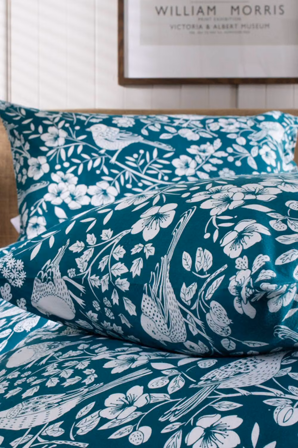 The Lyndon Company Woodland Bird Green 100% Cotton Flannelette Duvet Cover, W/D/H: 140 x 200 cm – 2