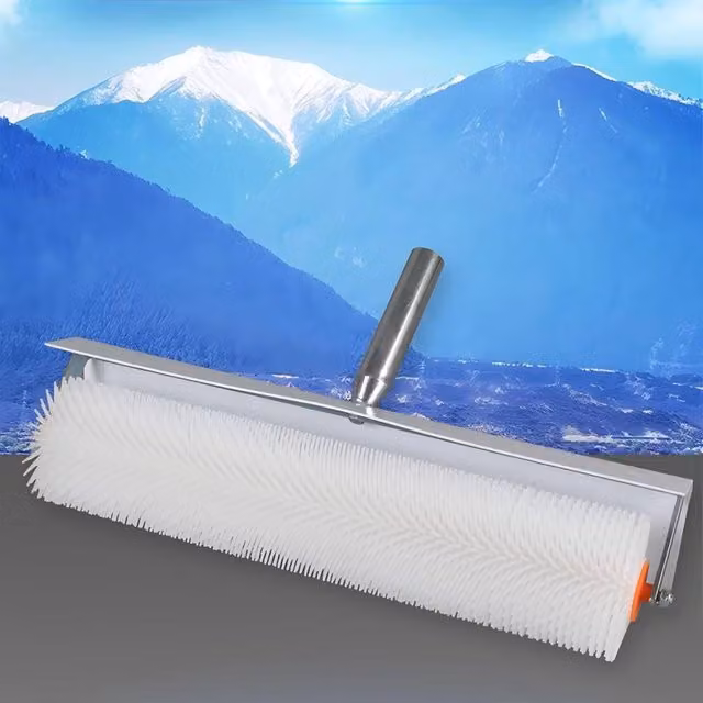 Ventryn Spiked Roller Aeration Tool for Self Levelling Flooring, White, W: 50 cm, D: 9 cm