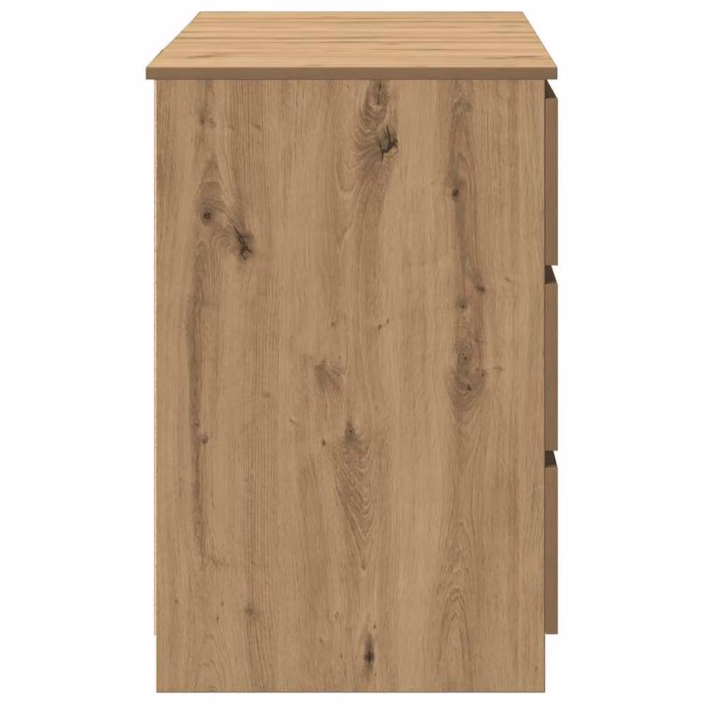 Berkfield Home Artisan Oak Decorative Writing Desk in Brown, W/D/H: 140 x 50 x 77 cm – 3