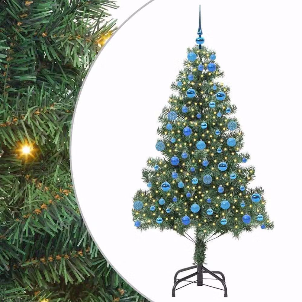 Berkfield Home Green PVC Christmas Tree with 300 LEDs and Stand, Height: 180 cm – 2