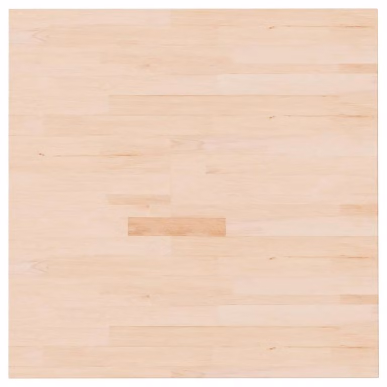 Berkfield Home Square Table Top, Untreated Solid Oak in Brown, W/D/H: 80 x 80 x 4 cm