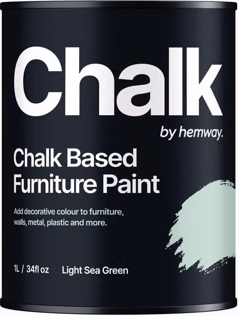 Hemway Chalk Based Furniture Paint in Flat Matt Light Sea Green, 1L