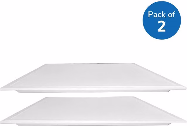 ENER-J 2 Pack White LED Backlit Recessed Panel, 4000K Cool White, W/D: 59.5 x 59.5 cm – 1