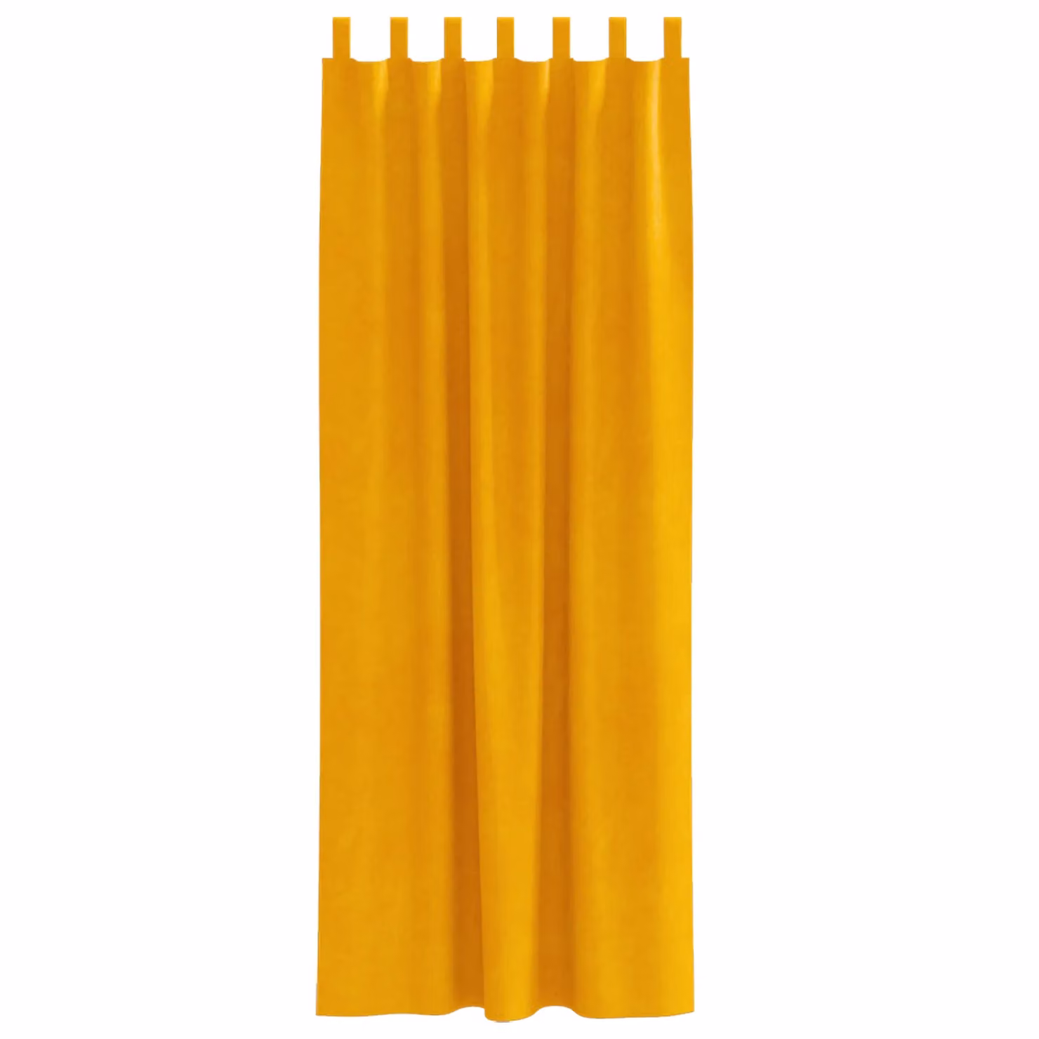 Berkfield Home Mustard Yellow Velvet Blackout Curtains with Hanging Loops, 2 Pack – 2