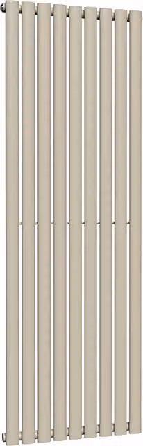 Lux Heat Oval Coloured Vertical Radiator in Moon Dust, H: 160 cm x W: 54 cm