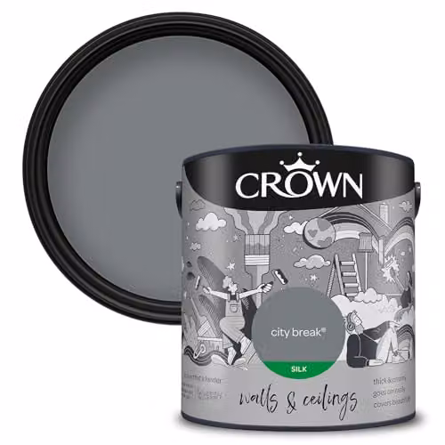 Crown Retail Core Emulsion Silk City Break Grey 2.5 l