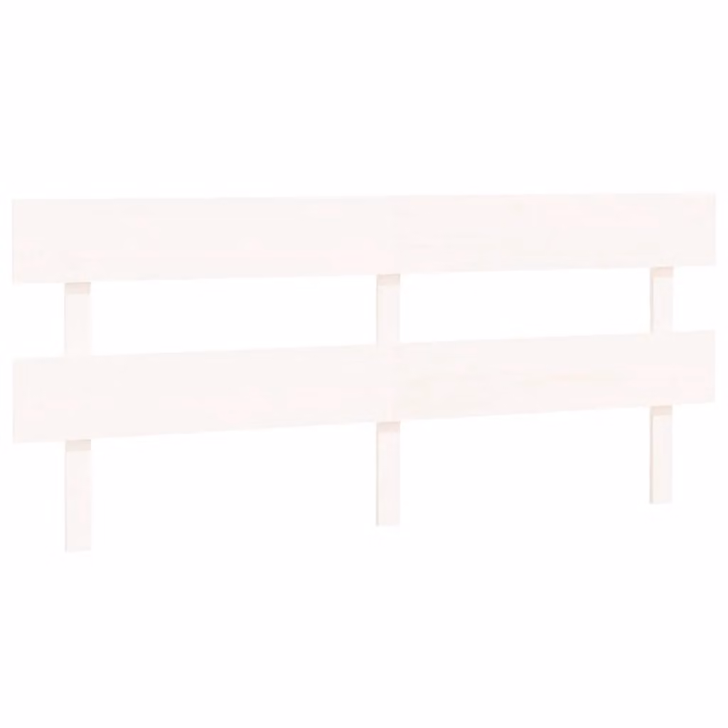 Berkfield Home White Rustic Solid Pine Wood Bed Headboard W/D/H: 204 x 3 x 81 cm – 2