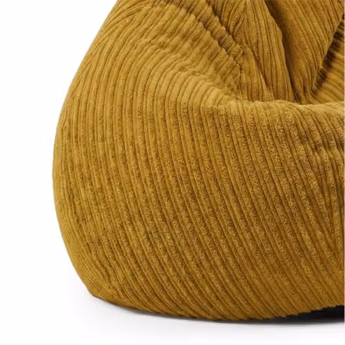 rucomfy Jumbo Cord Slouchbag Adult Beanbag Chair in Yellow – 3