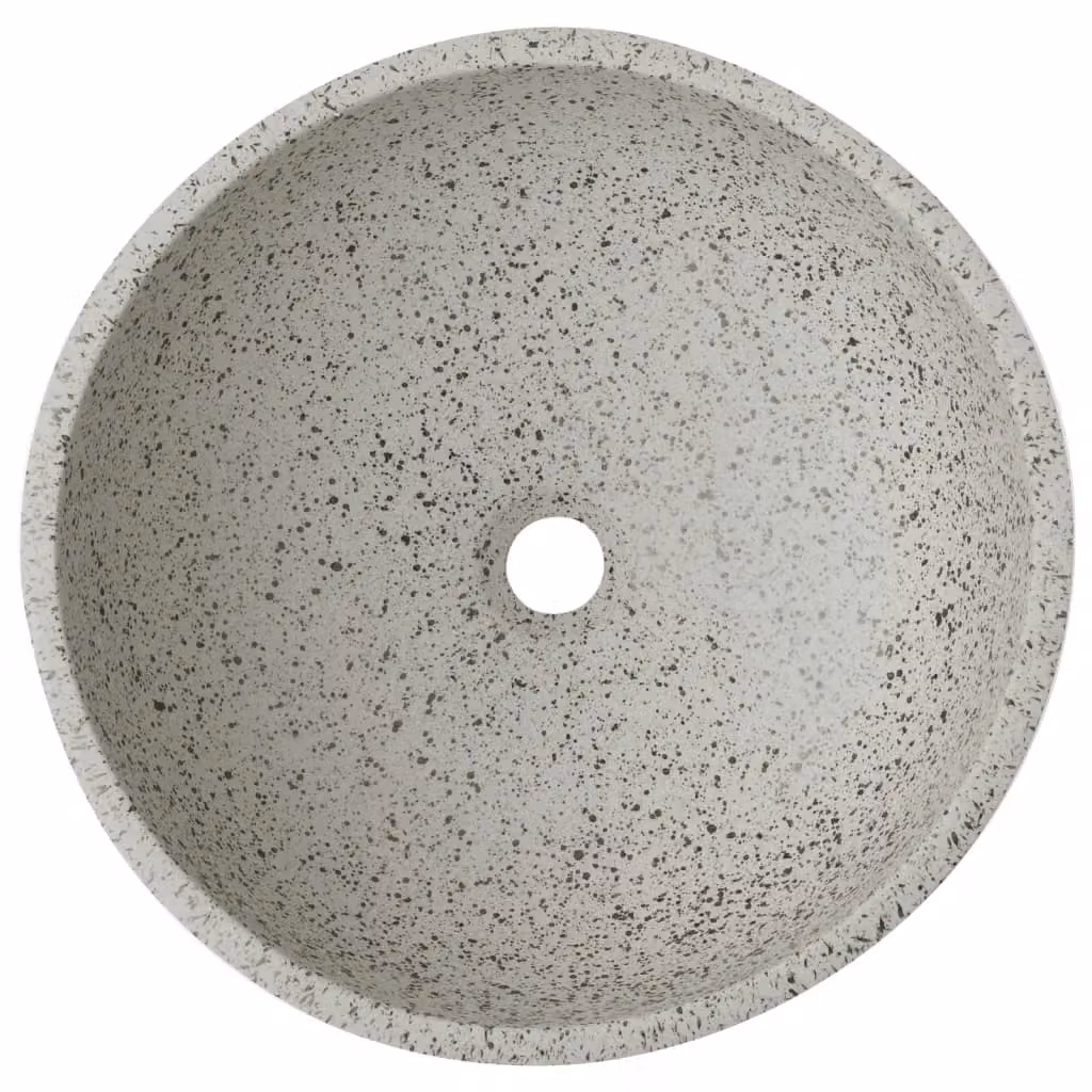 Berkfield Home Grey Round Ceramic Countertop Basin, Diameter: 41 cm, Height: 14 cm – 2
