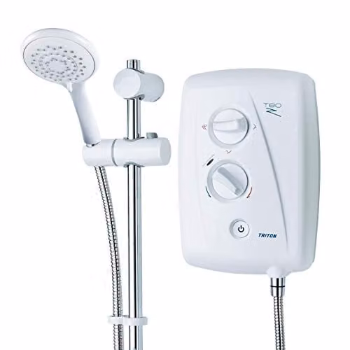 Triton T80Z Fast-Fit 7.5kW Electric Shower in White and Chrome – 1