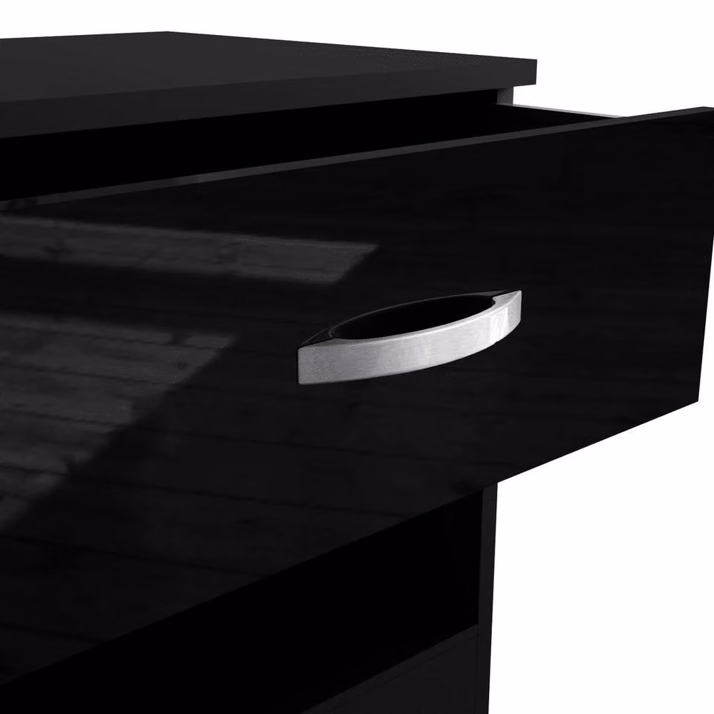 EONLION Modern Black Bedside Table – 3