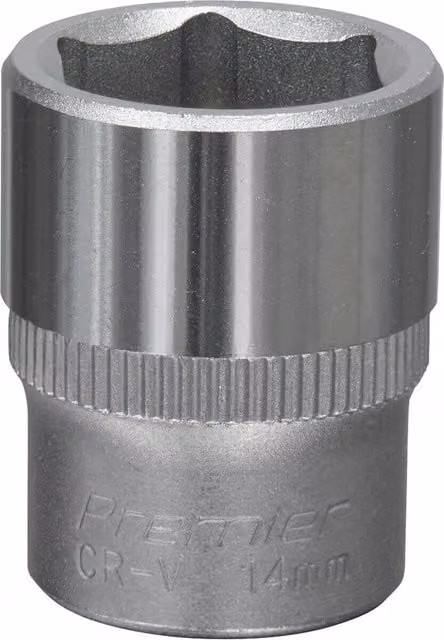 Loops 14mm Forged Steel 1/4 inch Square Drive Chrome Vanadium Socket in Silver – 1