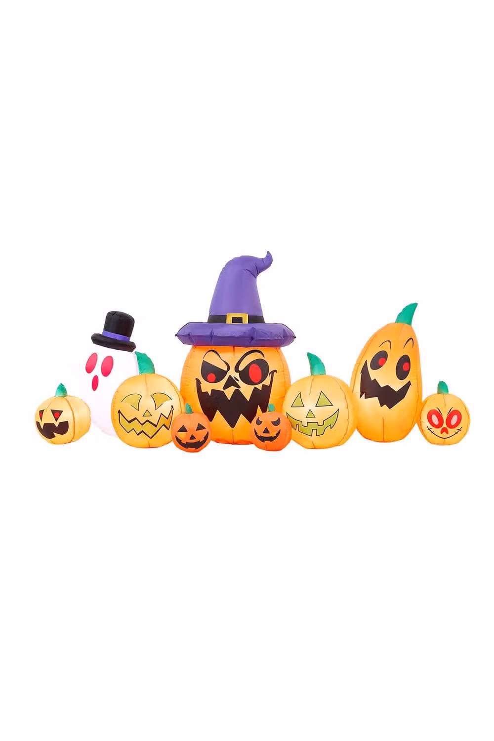Garden Sanctuary 8ft Halloween Inflatable Pumpkin and Ghost Outdoor Decoration, Orange and Multicolour – 2