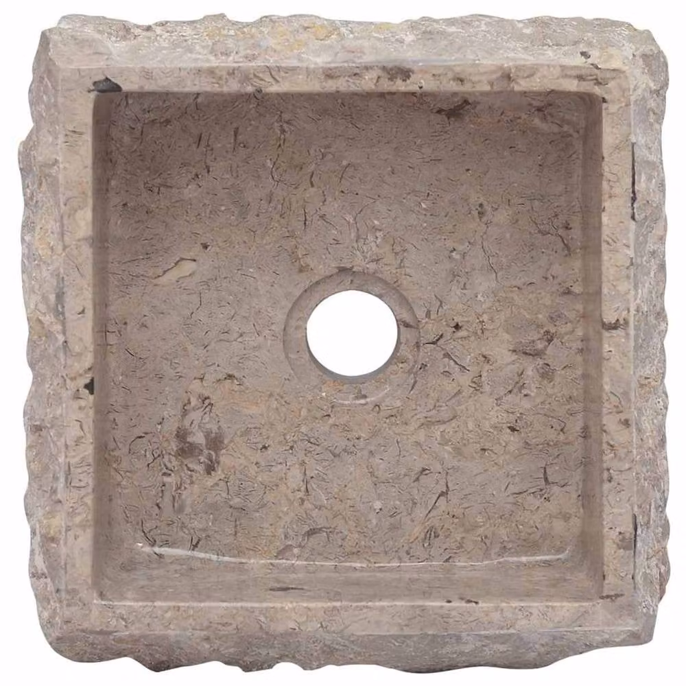 Berkfield Grey Marble Square Home Sink, W/D/H: 30 x 30 x 13 cm – 3