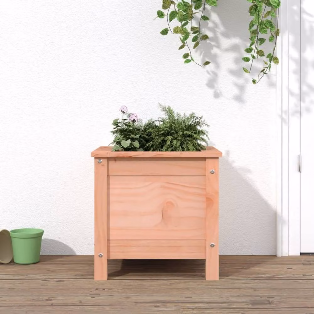 Berkfield Home Garden Planter in Brown Solid Wood, W/D/H: 40 x 40 x 39 cm – 2